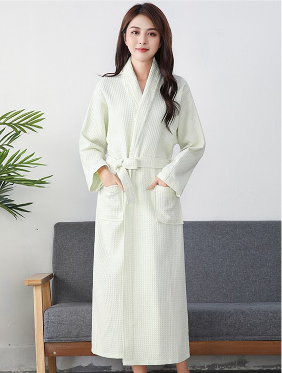 Waffle Monochrome House Robe W/ Pockets Waffle Monochrome House Robe W/ Pockets